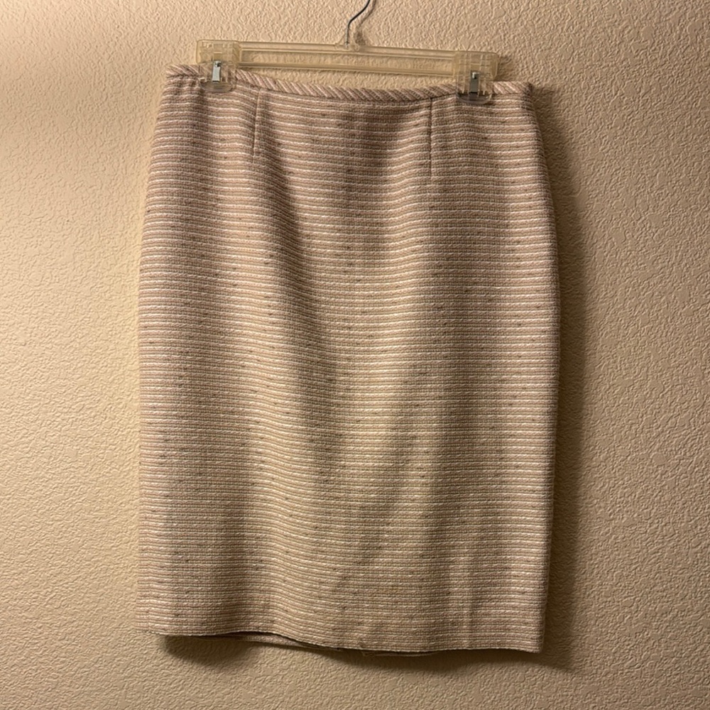 Calvin Klein Cream Striped Skirt